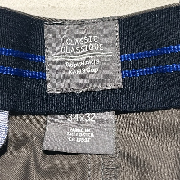 Gap Classic 100% Cotton Khakis Straight Fit Men’s Pants Size 34 x 32 - Picture 6 of 13
